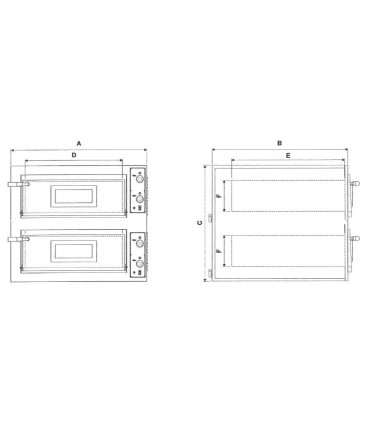 Four à pizza électrique capcité de 4 à 12 pizzas