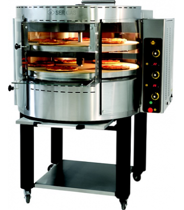 Four à pizza rotatif à gaz - Capacité 8, 16 ou 24 pizzas