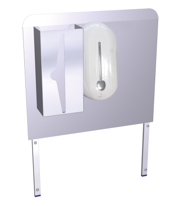 lave-mains autonome avec dosseret porte-savon et essuie-mains