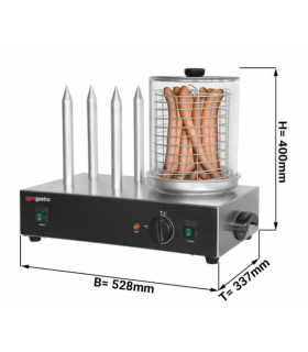 Machine à hot-dogs avec 4 plots chauffés