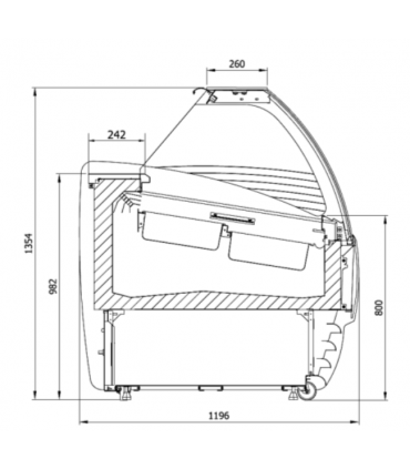 Vitrine à glaces 24 bacs de 5 litres