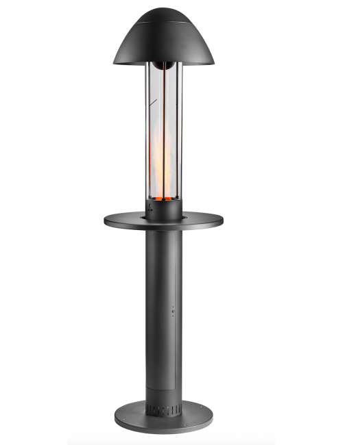 Chauffe terrasse à pellets avec table et chapeau de 55cm