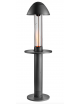 Chauffe terrasse à pellets avec table de 65 cm et chapeau de 55cm