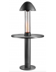 Chauffe terrasse à pellets avec table de 107 cm et chapeau de 55cm
