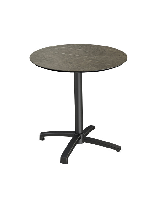table ronde D 70 cm coloris midnight-marble