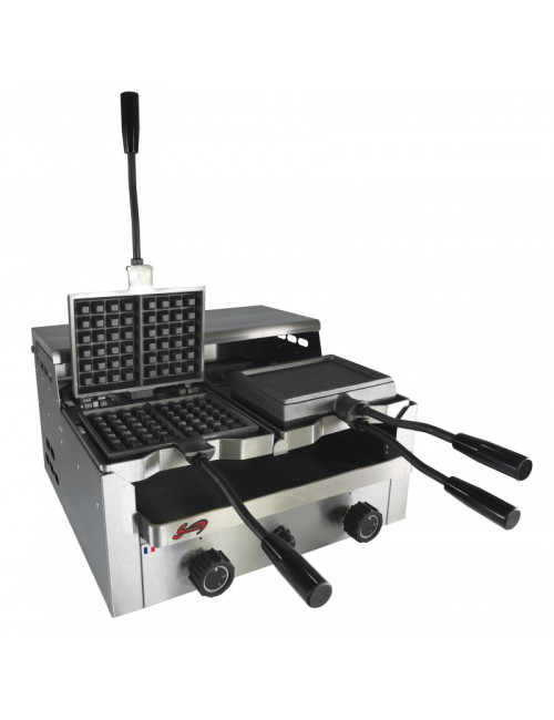 Gaufrier 1 ou 2 fers gaz 24 alvéoles- Fabrication française SOFRACA Gaufrier 1 ou 2 fers gaz 24 alvéoles- Fabrication française SOFRACA