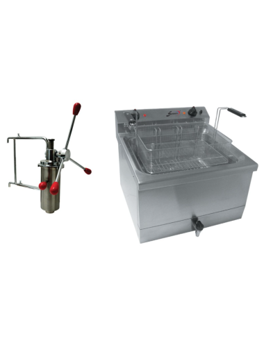 Friteuse électrique 18 L + doseur à chichis - 400 V