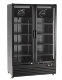 Réfrigérateur Congélateur 2 portes vitrée coloris noir