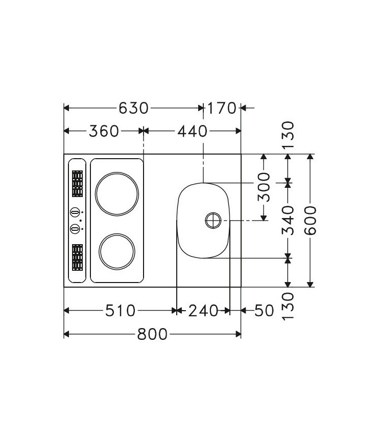 Recouvrement pour avec plaque électrique la plus petite
