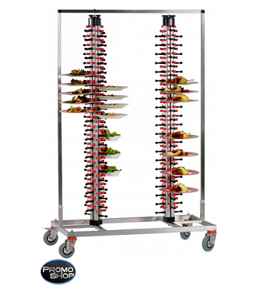 Chariot porte assiettes de grande capacité