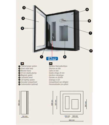 Tableau mural encastrable pour tout type d'alcool Tableau mural encastrable pour tout type d'alcool