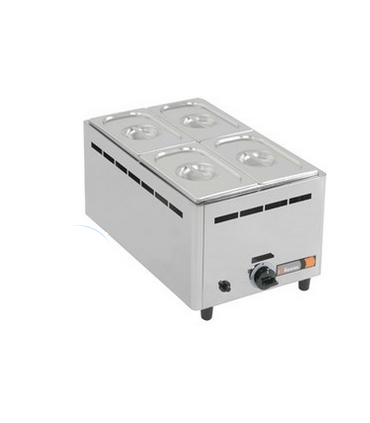 Bain marie de table à gaz avec robinet de vidange bac GN 1/1 Bain marie de table à gaz avec robinet de vidange bac GN 1/1