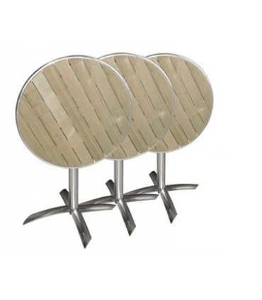 Lot 2 tables bistro plateau en frêne