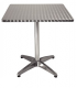 Table bistro en acier inoxydable ronde ou carrée