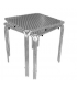 Table bistro empilable en acier inoxydable 