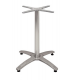 Pied de table en acier inoxydable et chromé