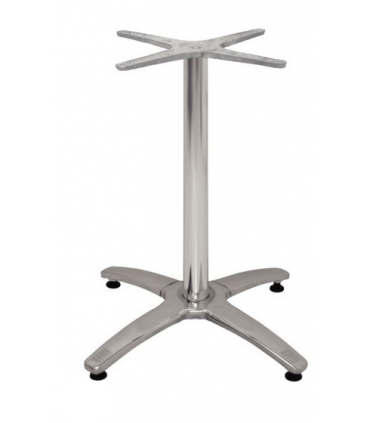 Pied de table en acier inoxydable et chromé