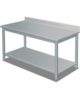 Table inox démontable largeur 600 mm avec ou sans dosseret