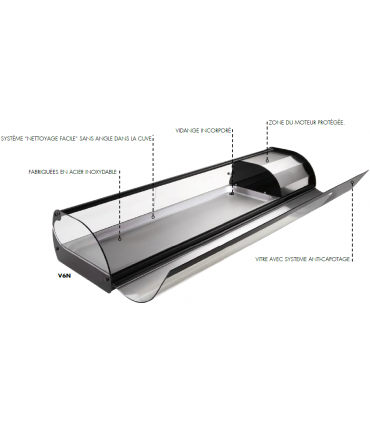 Vitrine à tapas à 6 bacs GN 1/3 - Photo non contractuelle 