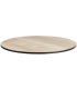 Plateau de table rond compact - coloris chêne vieilli