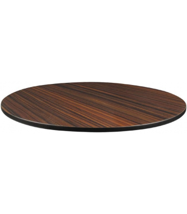 Plateau de table rond compact - coloris ebène