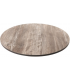 Plateau de table rond compact - coloris pin vieilli